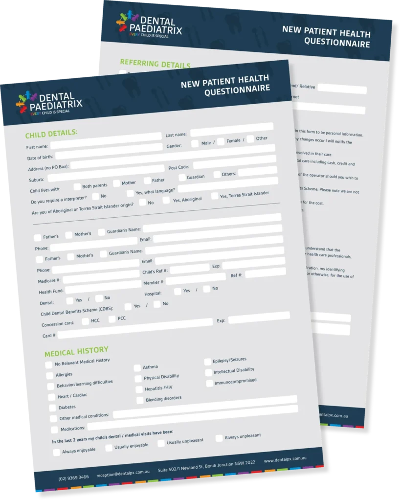 Patient History form